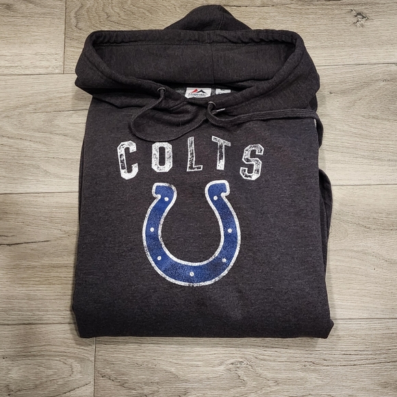 Indianapolis Colts Overdized Hoodie In Dark Gray - Like New - Picture 2 of 9